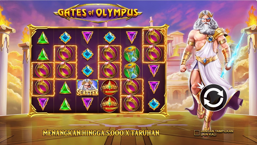 Desain Slot Gates Of Olympus di Situs Vio88
