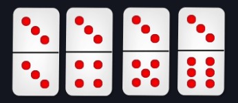 Urutan 4 kartu domino