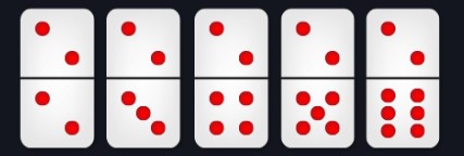 Urutan 5 kartu domino