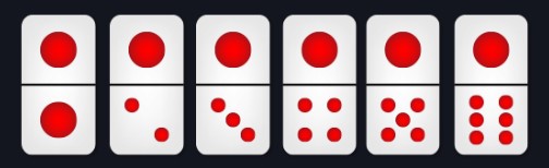 Urutan 6 kartu domino